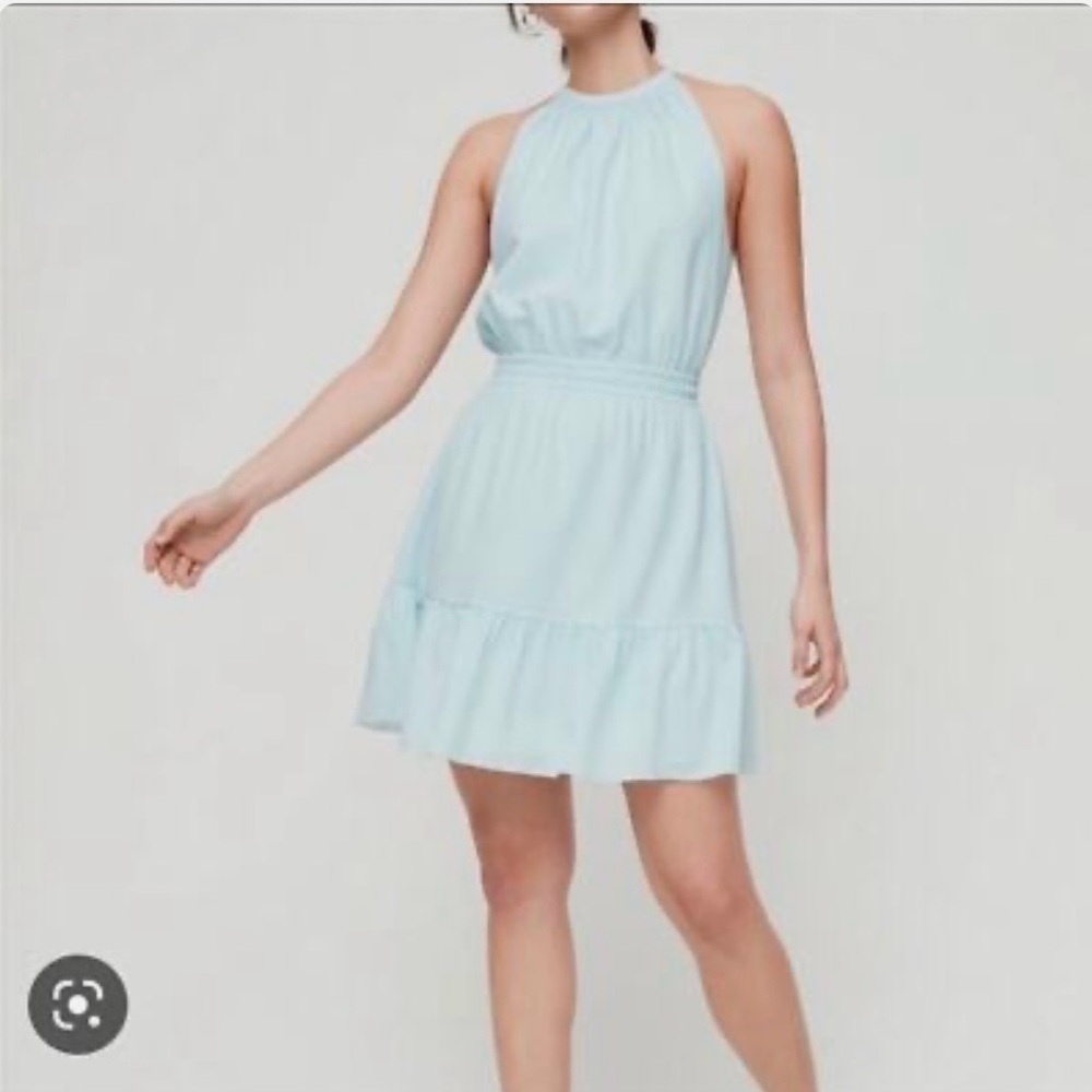 Aritzia Wilfred Effet Aqua Mini Dress